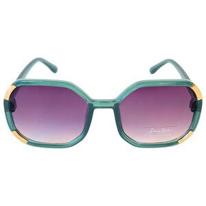 New Sean John Women's Emerald Green Vintage Retro Sunglasses Gradient UV Lenses